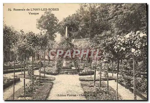 Cartes postales Roseraie de l'Hay Les Roses Vasque