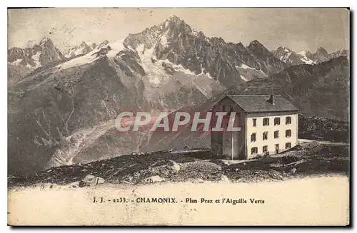 Cartes postales Chamonix Plan Praz et l'Aiguille Verte