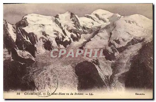 Cartes postales Chamonix Le Mont Blanc vu du Brevent