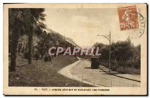 Cartes postales Pau Avenue Leon Say et Boulevard des Pyrenees