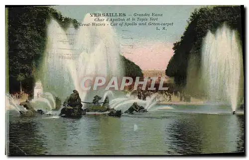 Ansichtskarte AK Versailles Grandes Eaux Char d'Apollon et le Tapis Vert