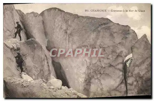 Cartes postales Chamonix Crevasses a la Mer de Glace