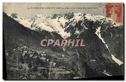 Cartes postales Le Rivier d'Allemont et la Chaine des Sept Laux