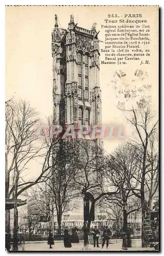 Cartes postales Paris Tour St Jacques