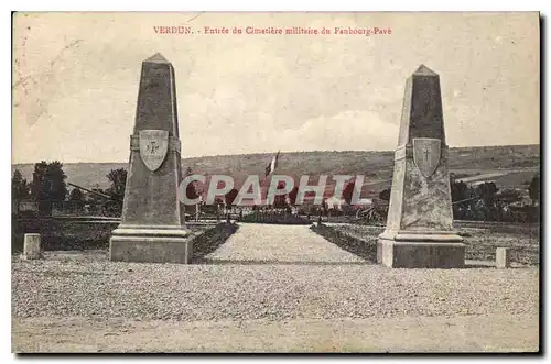 Ansichtskarte AK Verdun Entree du Cimetiere militaire du Faubourg Pave