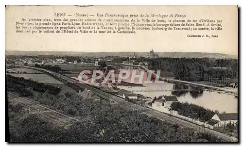 Ansichtskarte AK Sens (Yonne) Vue Panoramique prise de la Montagne de Paron