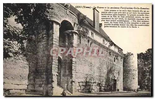 Ansichtskarte AK Sens (Yonne) La Poterne et les anciennes Fortifications Gallo Romaines