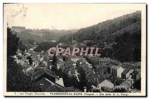 Cartes postales Les Vosges Illustrees Plombieres les Bains (Vosges) Vue prise de la Vierge