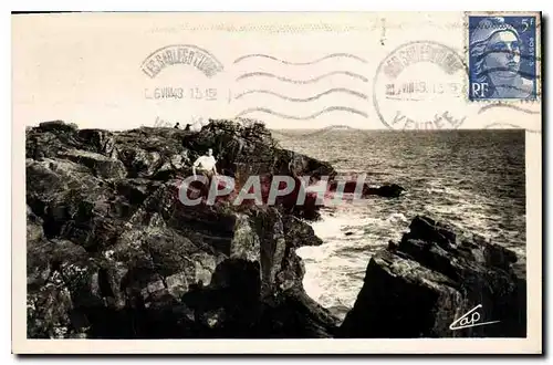 Ansichtskarte AK Les Sables d'Olonne Rochers au Puits d'Enfer