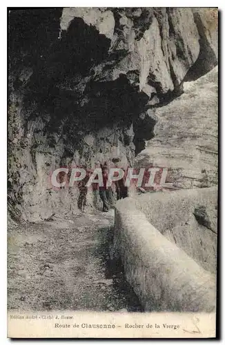Cartes postales Route de Clausonne Rocher de la Vierge