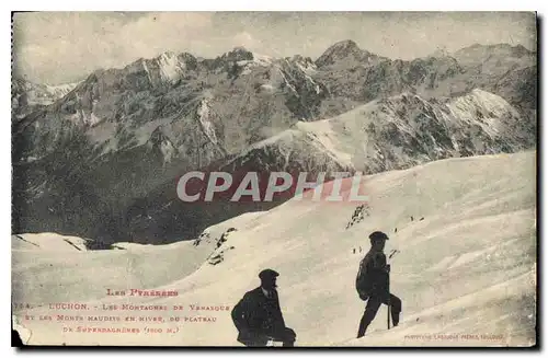 Cartes postales Les Pyrenees Luchon Les Montagnes de Venasque et les Monts Maudits en hiver