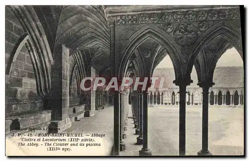 Cartes postales Mont Saint Michel Abbaye Cloitre et Lavatorium (XIII siecles)
