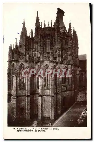 Cartes postales Abbaye du Mont Saint Michel Eglise Abbatiale Le Chevet