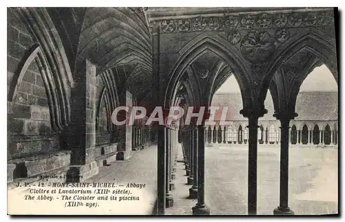 Cartes postales Mont Saint Michel Abbaye Cloitre et Lavatorium (XIII siecle)