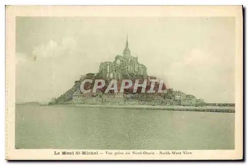 Cartes postales Le Mont St Michel Vue prise au Nord Ouest