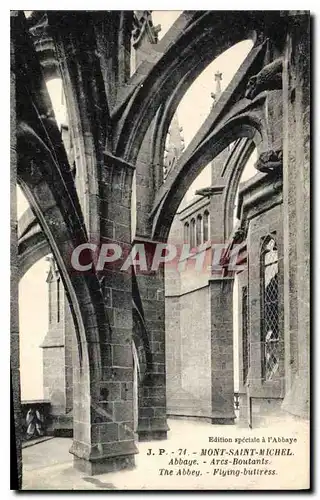 Cartes postales Mont Saint Michel Abbaye Arc Boutants