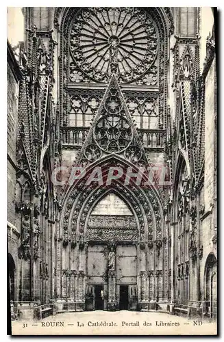 Cartes postales Rouen La Cathedrale Portail des Libraires