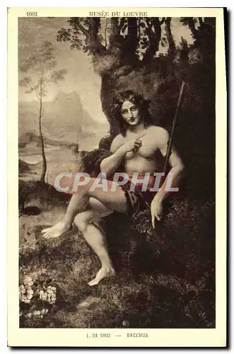 Cartes postales Musee du Louvre L Da Vinci Bacchus