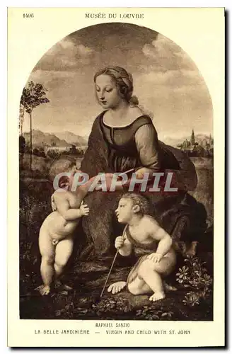 Cartes postales Musee du Louvre Raphael Sanzio La Belle Jardiniere