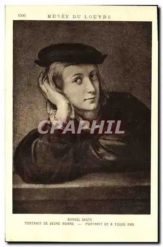 Cartes postales Musee du Louvre Raphael Sanzio Portrait de Jeune Homme