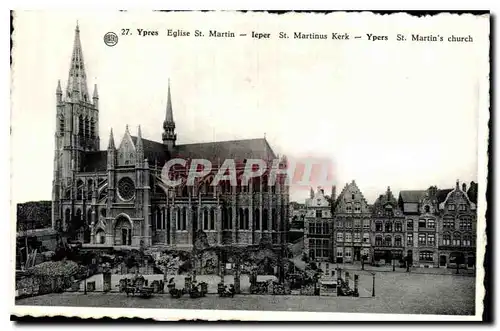 Cartes postales Ypres Eglise St Martin