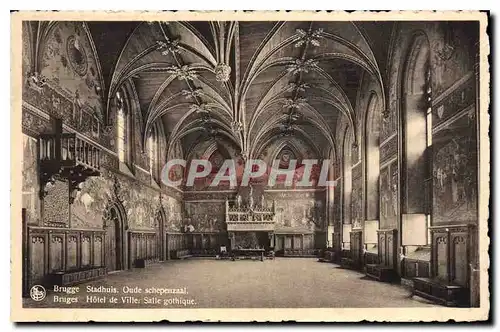 Cartes postales Bruges Hotel de Ville Salle gothique