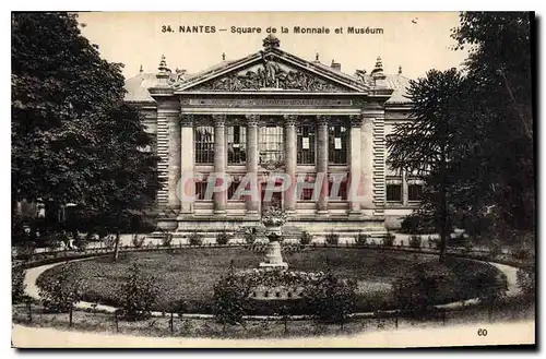 Cartes postales Nantes Square de la Monnaie et Museum