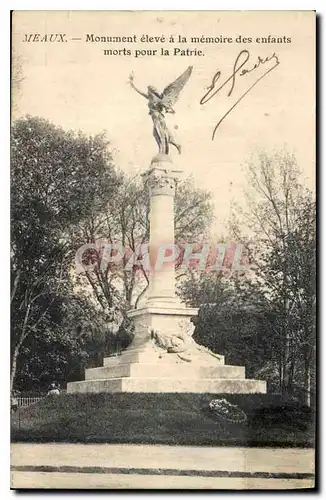 Cartes postales Meaux Monument eleve a la memoire des enfants morts pour la Patrie