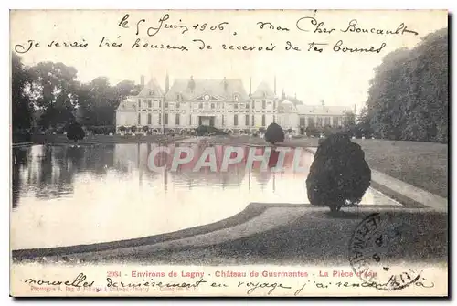 Ansichtskarte AK Environs de Lagny Chateau de Guermantes La Piece d'eau