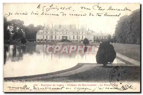 Cartes postales Environs de Lagny Chateau de Guermantes La Piece d'eau