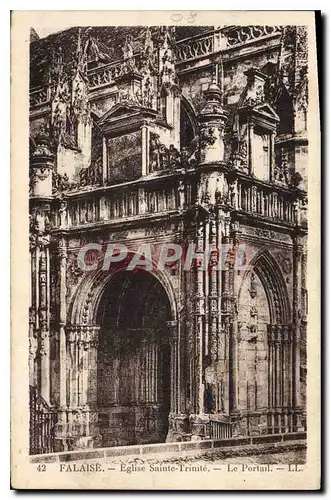 Cartes postales Falaise Eglise Sainte Trinite Le Portail