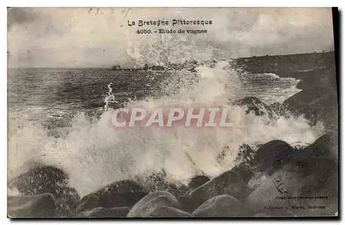 Cartes postales Le Bretagne Pittoresque Etude de vagues