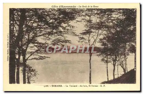 Cartes postales Dinard Cote d'Emeraude Les Bords de la Ronce La Vicomte Au loin St Servan