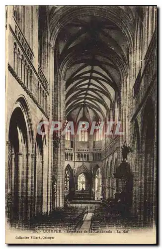 Cartes postales Quimper Interieur de la Cathedrale La Naf