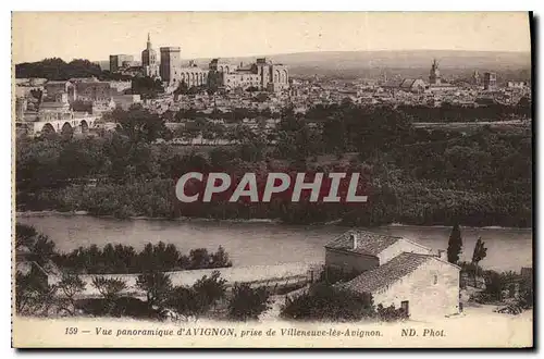 Ansichtskarte AK Avignon Vue panoramique d'Avigon prise de Villeneuve les Avignon