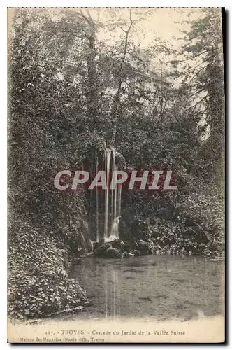 Cartes postales Troyes Cascade du Jardin de la Vallee Suisse