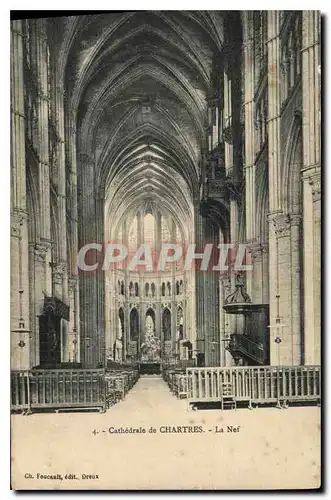 Cartes postales Cathedrale de Chartres La Nef