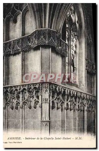 Cartes postales Amboise Interieur de la Chapelle Saint Hubert