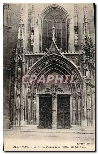 Ansichtskarte AK Aix en Provence Portail de la Cathedrale XV siecle