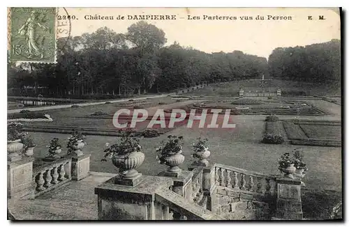 Cartes postales Chateau de Dampierre Les Parterres vus du Perron