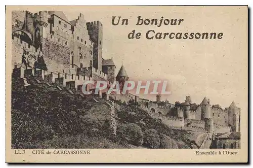 Cartes postales Cite de Carcassonne Ensemble a l'Ouest