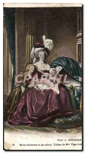 Cartes postales Marie Antoinette et ses enfants