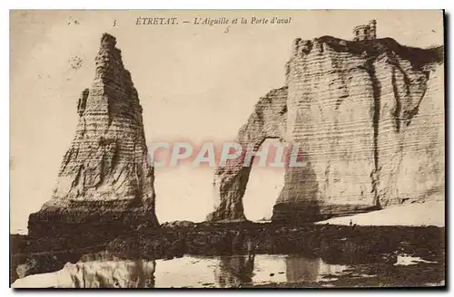 Cartes postales Etretat L'Aiguille et la Porte d'aval