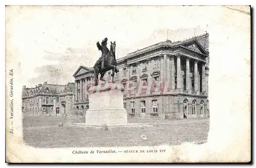 Cartes postales Chateau de Versailles statue de Louis XIV