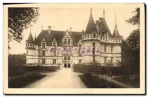 Cartes postales Azay le Rideau I et L Le Chateau National facade nord l'entree