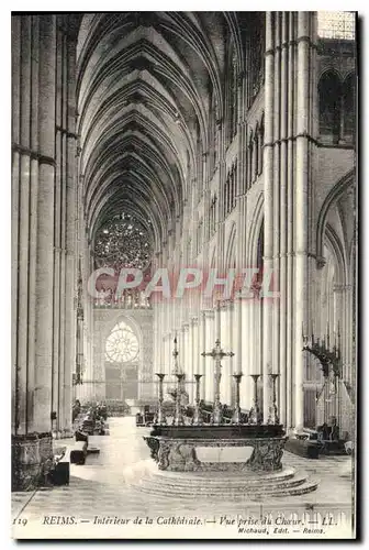 Cartes postales Reims Interieur de la Cathedrale Vue prise du Choeur