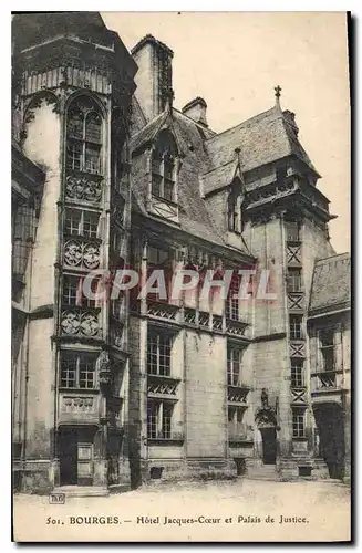 Ansichtskarte AK Bourges Hotel Jacques coeur et Palais de Justice