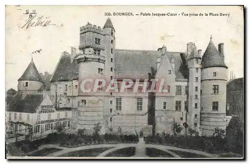 Ansichtskarte AK Bourges Palais Jacques coeur Vue prise de la Place Berry