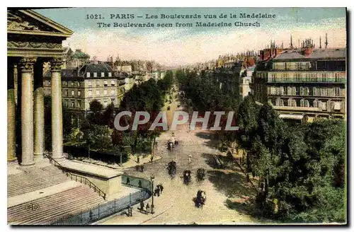 Cartes postales Paris Les Boulevards vus de la madeleine