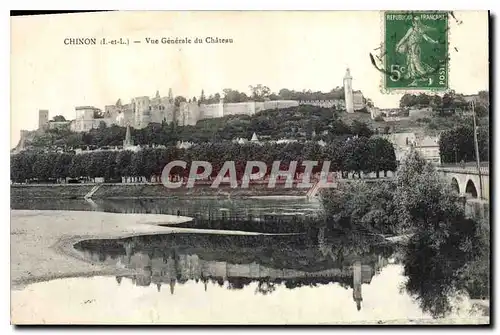 Ansichtskarte AK Chinon Vue generale du Chateau